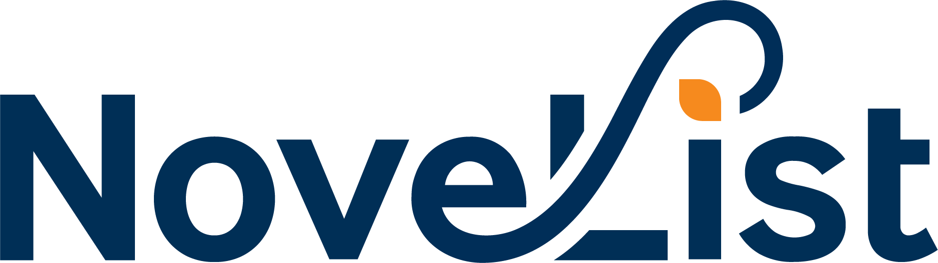 The NoveList logo, featuring stylized text spelling the company name. The dot over the letter I is shaped like a leaf.